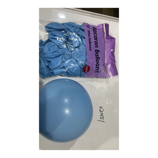 12"Macaron Balloon Blue 72 ct