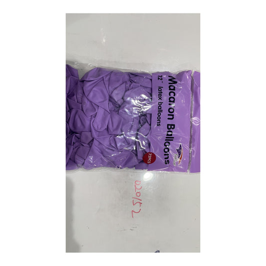 12"Macaron Balloon Purple 72 ct