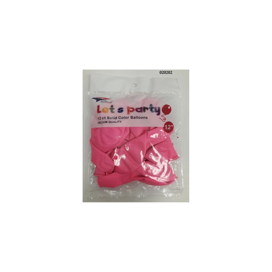 12"Balloons Light Pink 12 ct