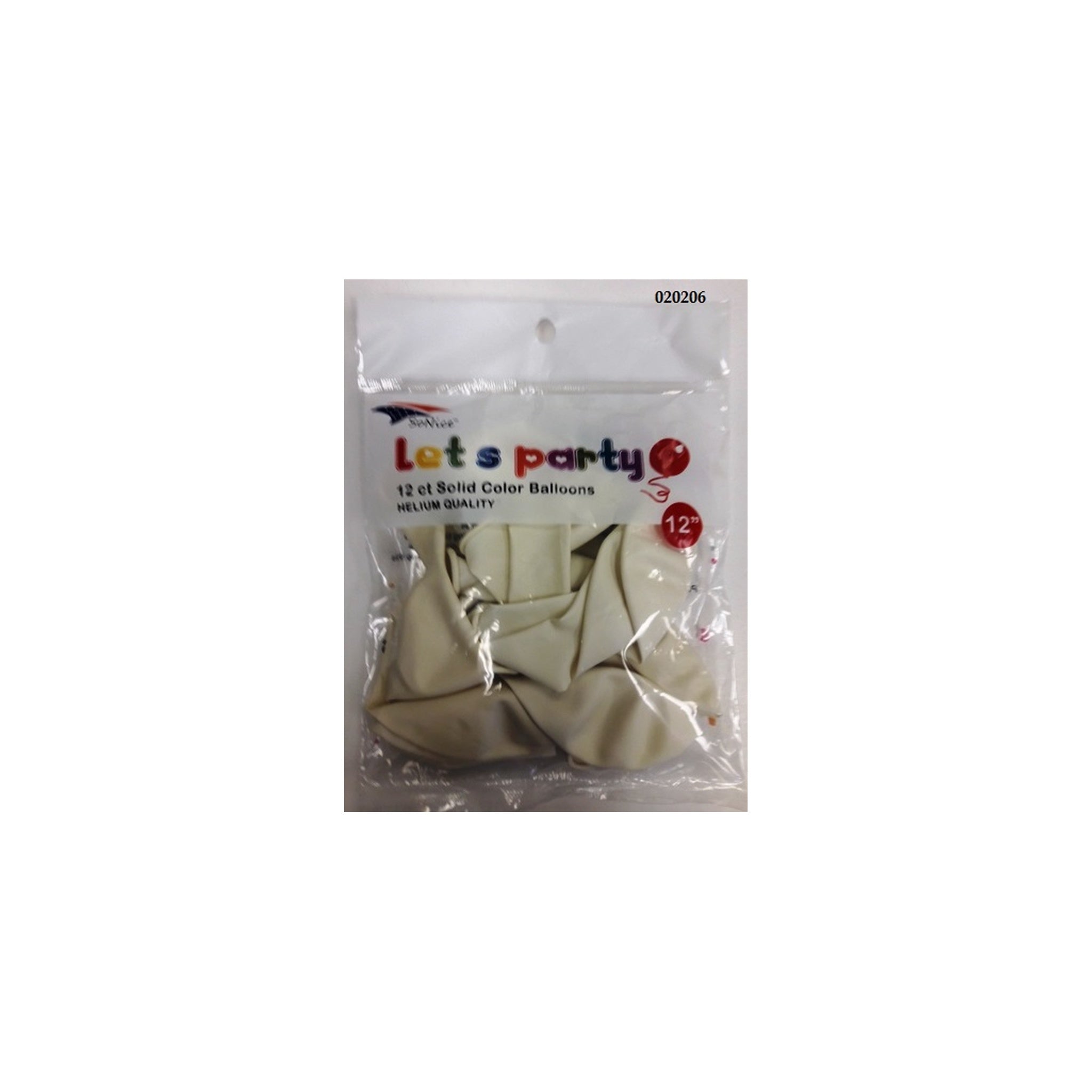 12"Balloons White 12 ct