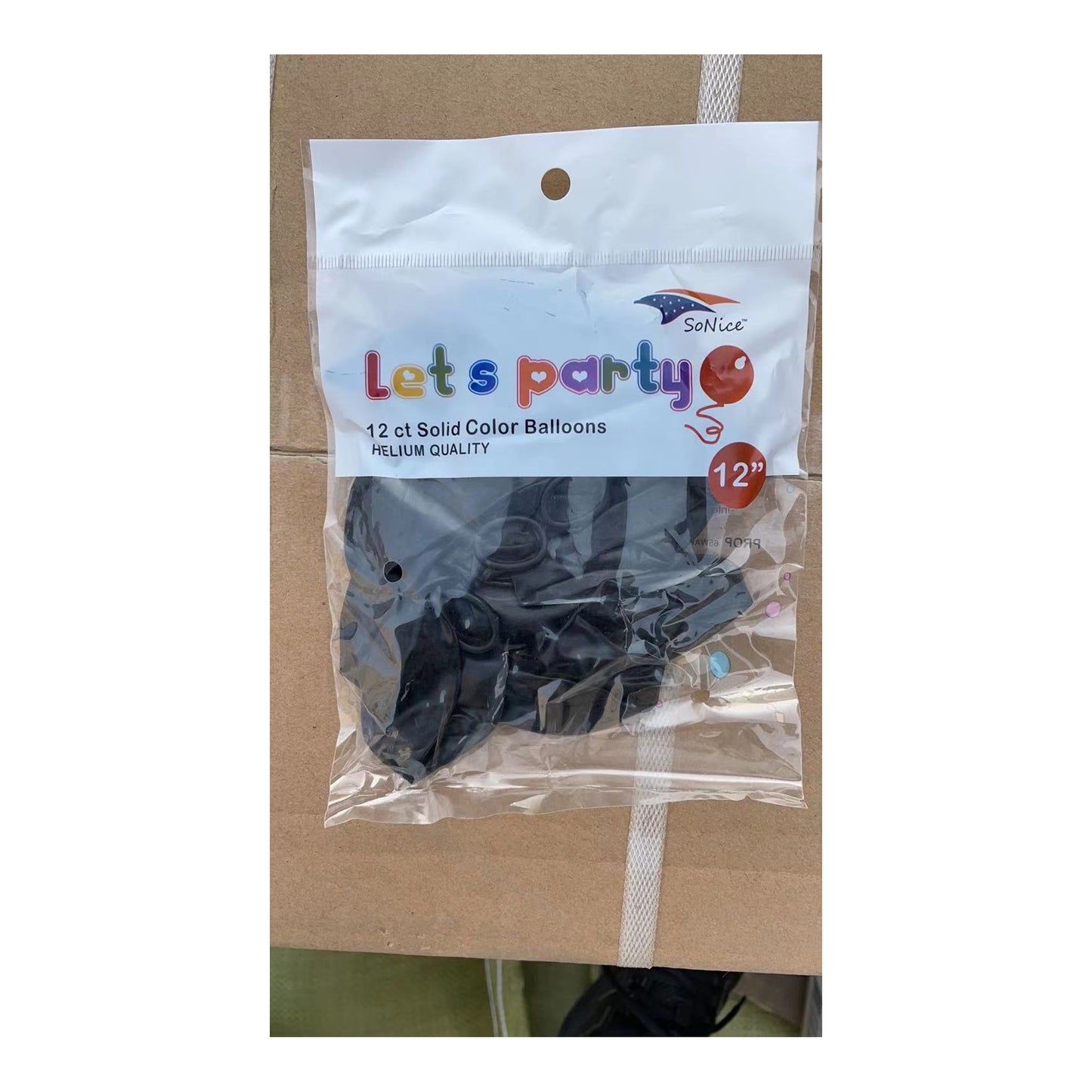 12"Balloons Black 12 ct