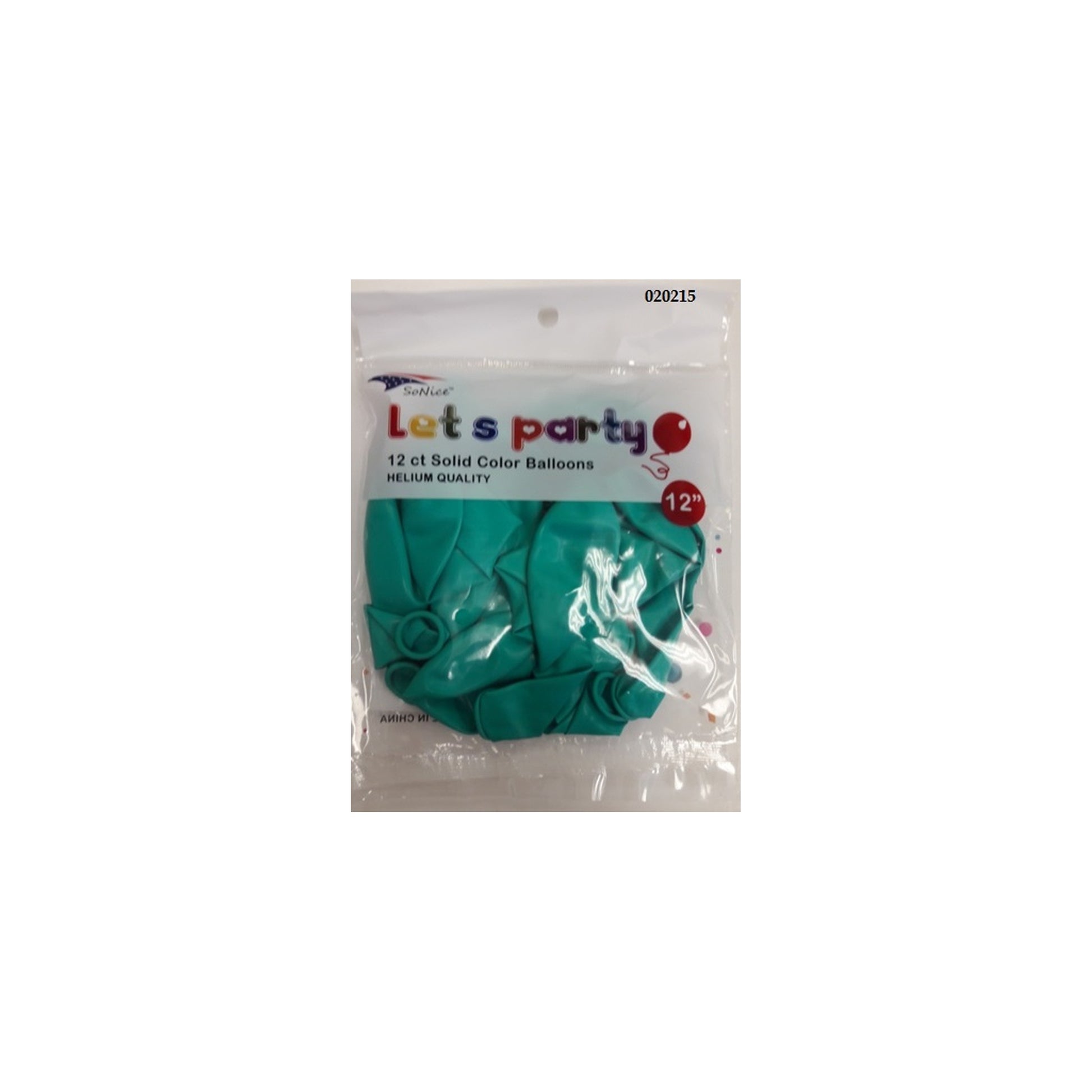 12"Balloons Turquoise 12 ct