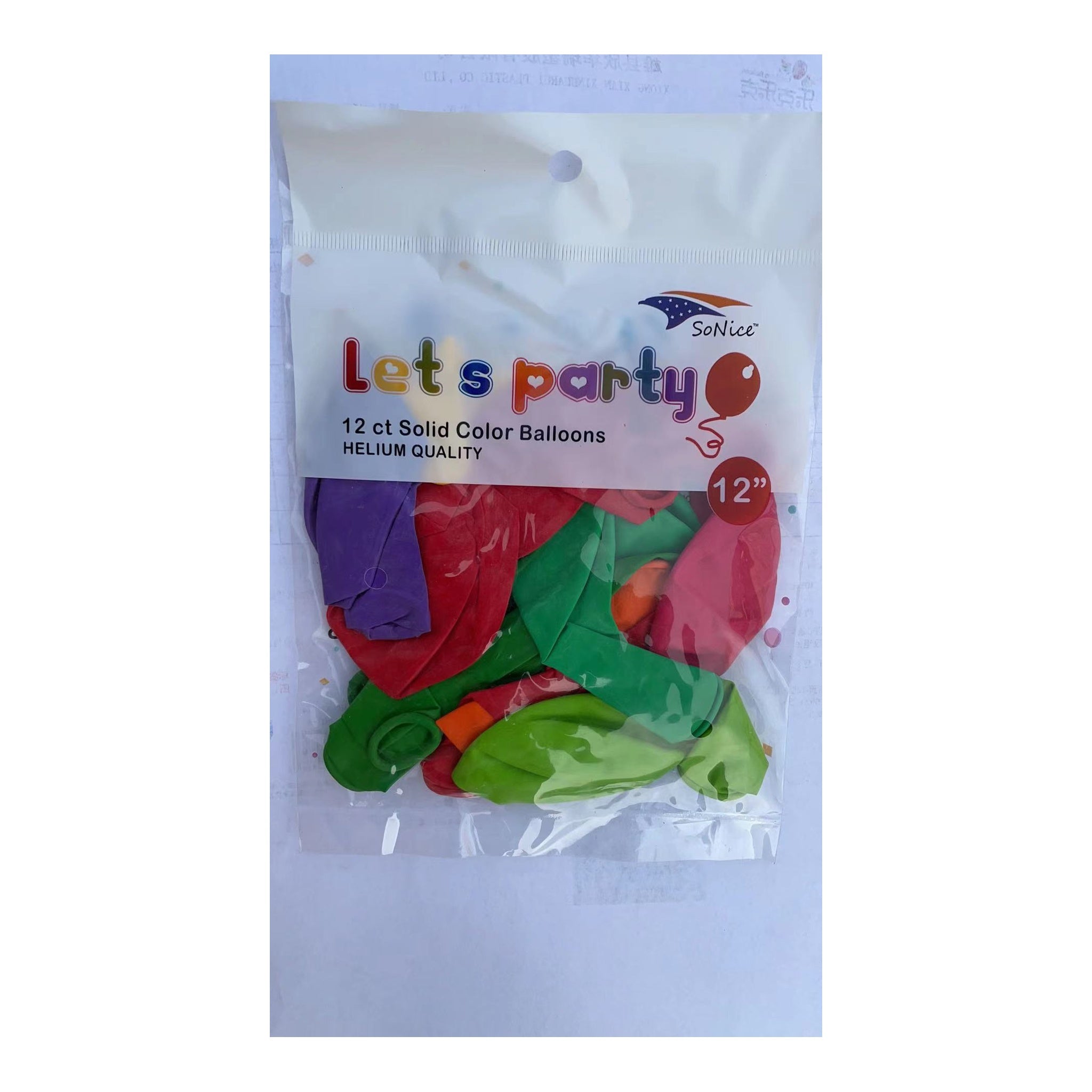 12"Balloons Mixed 12 ct
