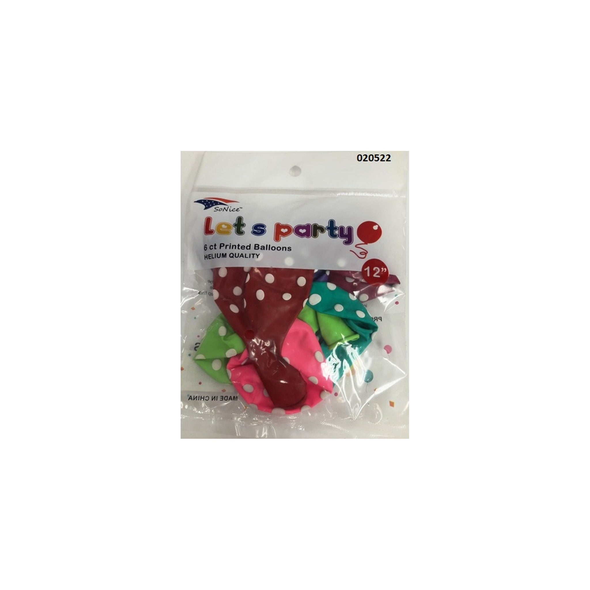 (c) Balloon Dotted Mix 6ct