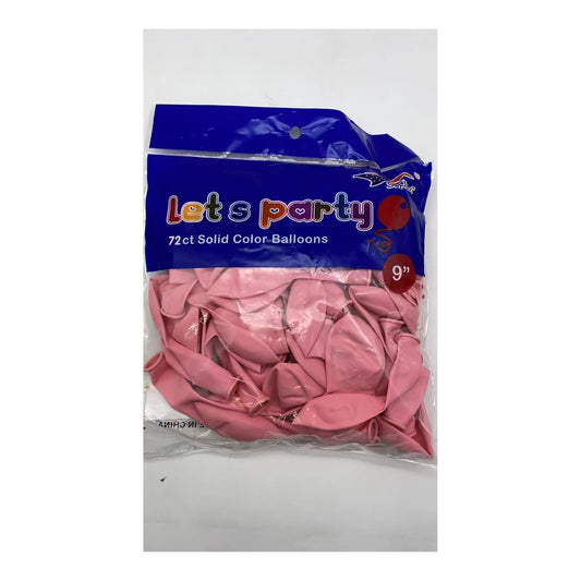 9" Balloon 72 ct Light Pink