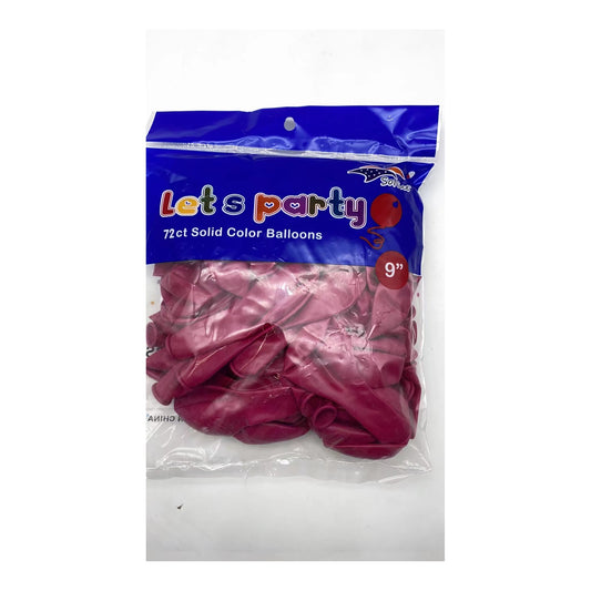 9" Balloon 72 ct Fchs