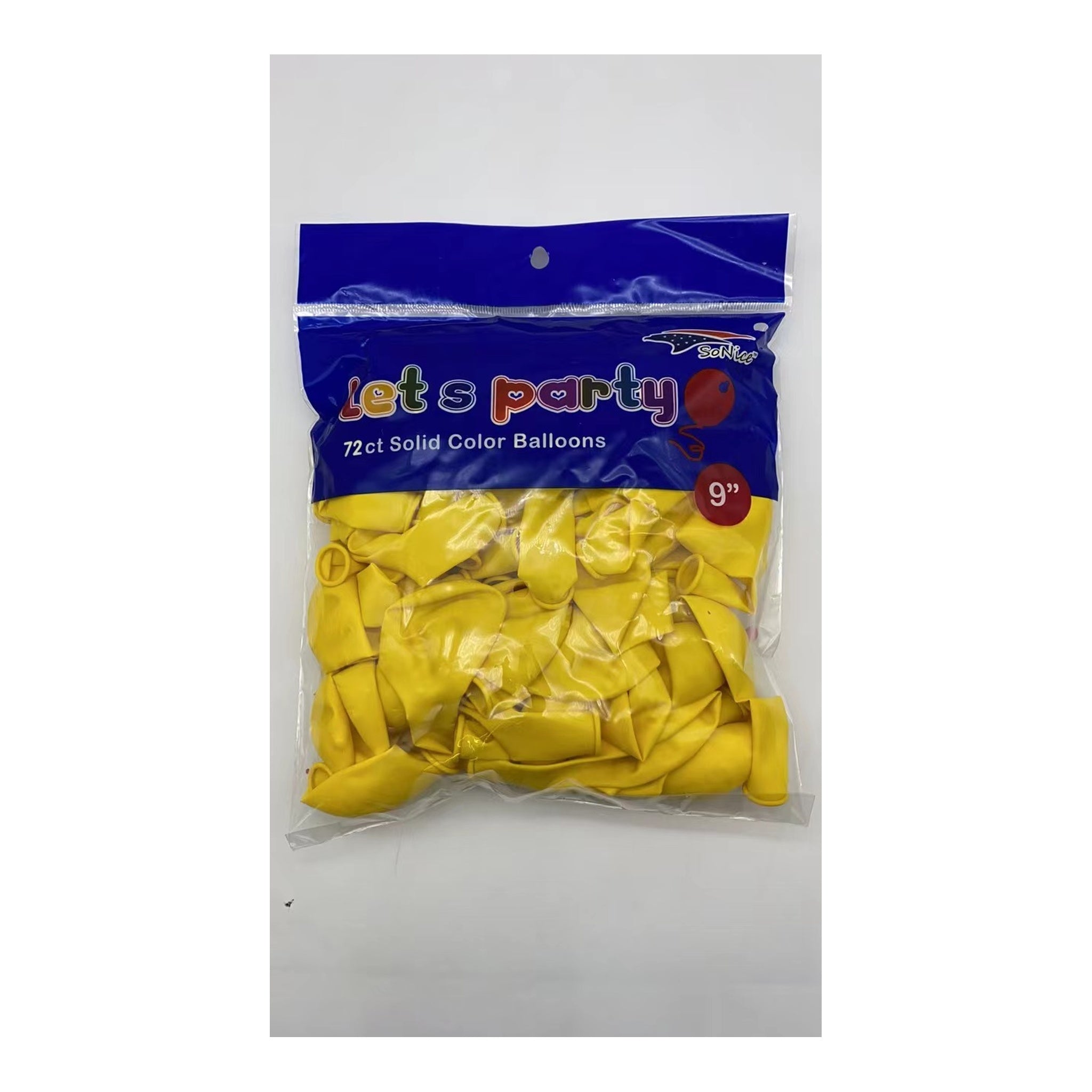 9" Balloon 72 ct Yellow