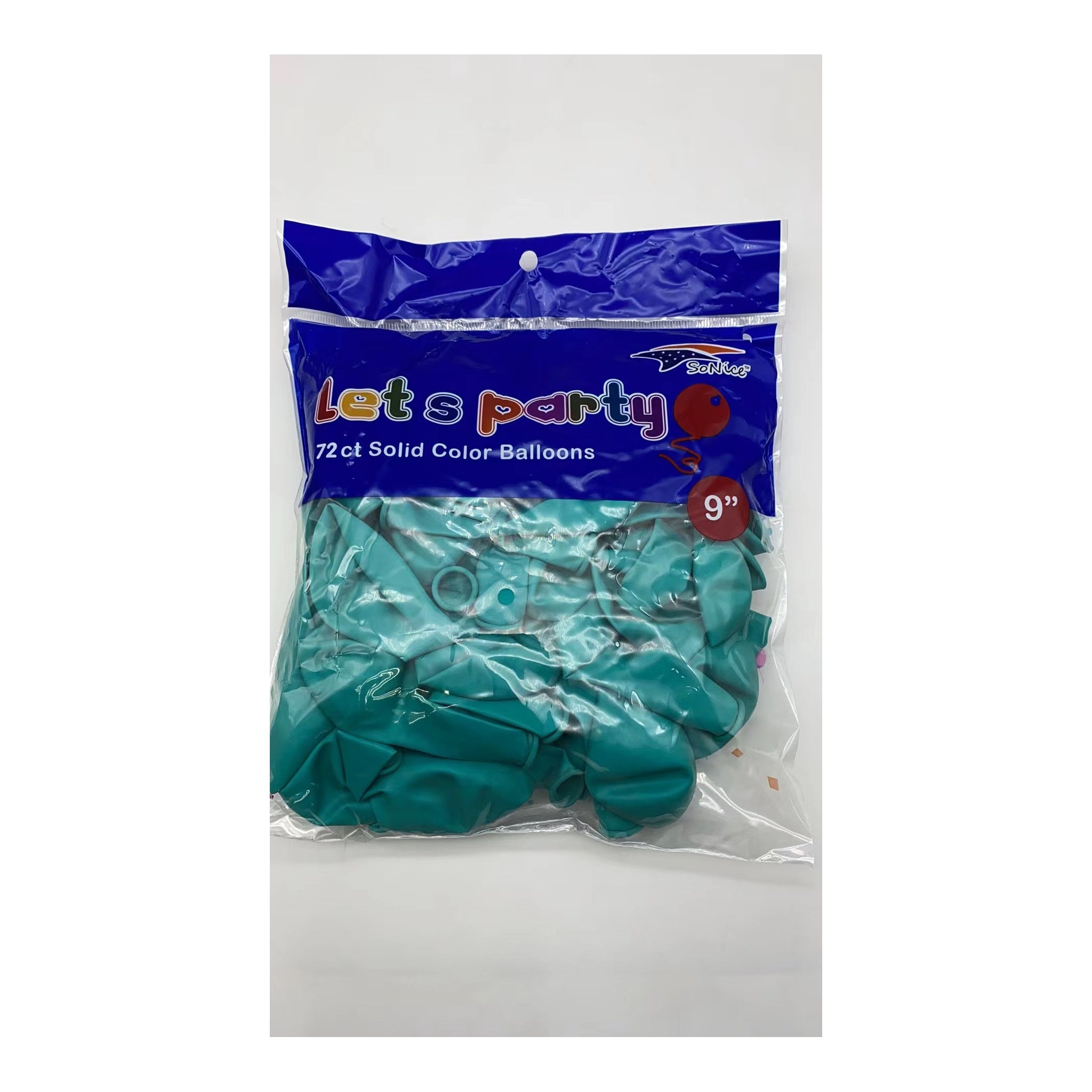 9" Balloon 72 ct Aqua