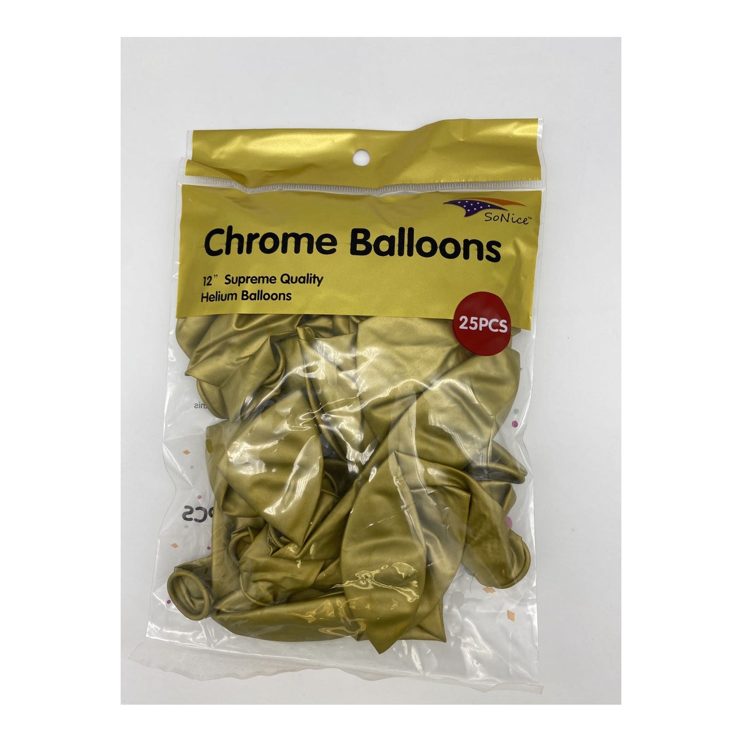 25 ct Chrome Balloon, Gold