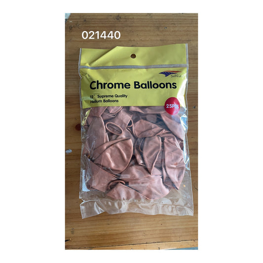 25 ct Chrome Balloon Rose Gold