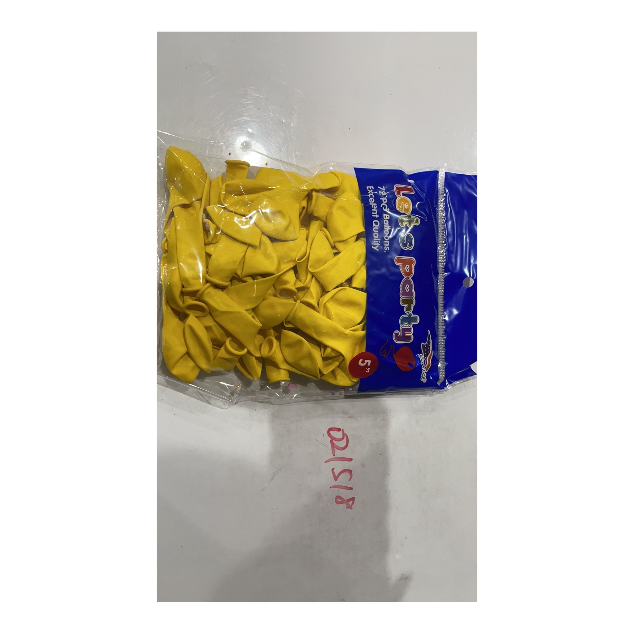 72 ct 5" Balloon Yellow