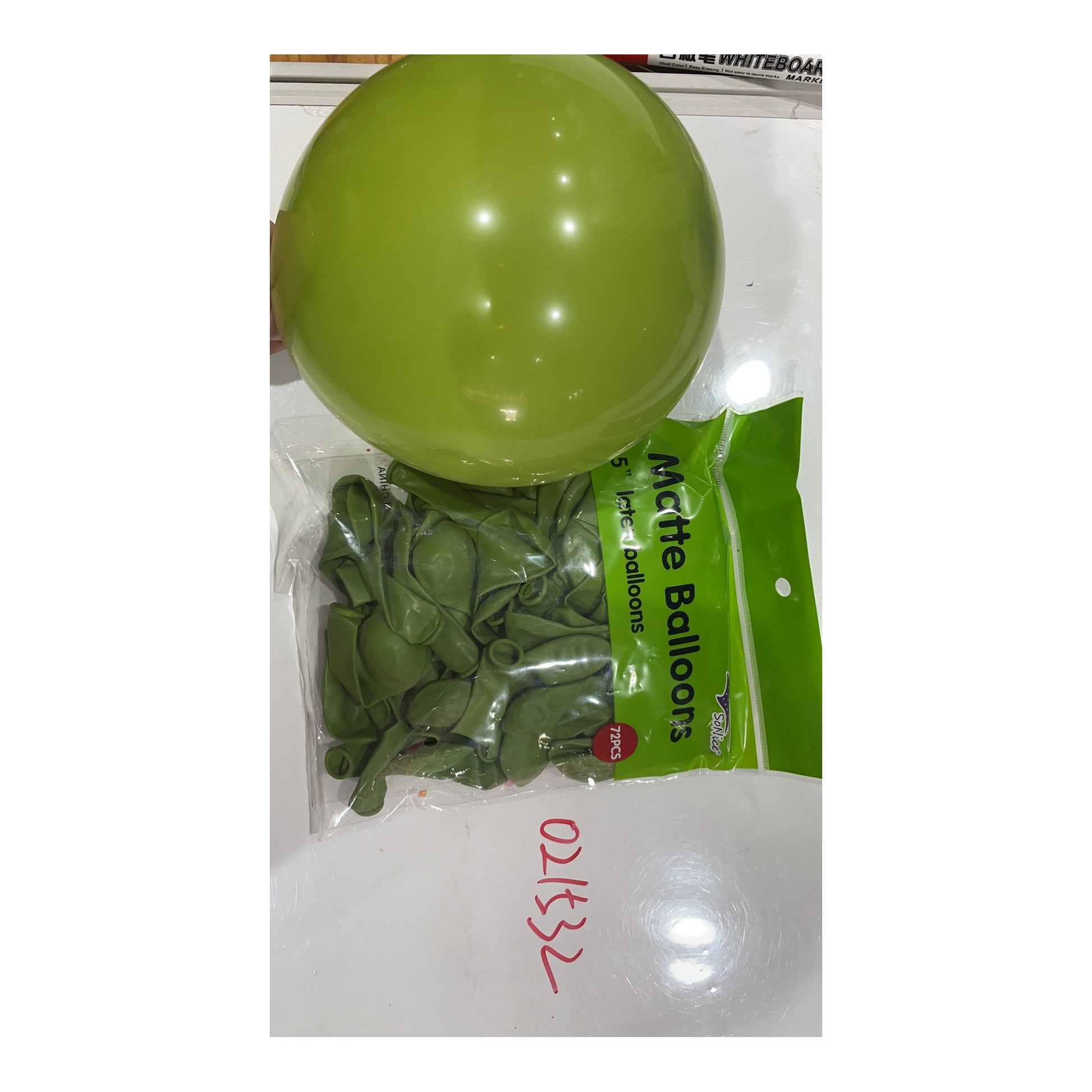 5" Balloon Matte Olive 72 ct 96Bg/Cs