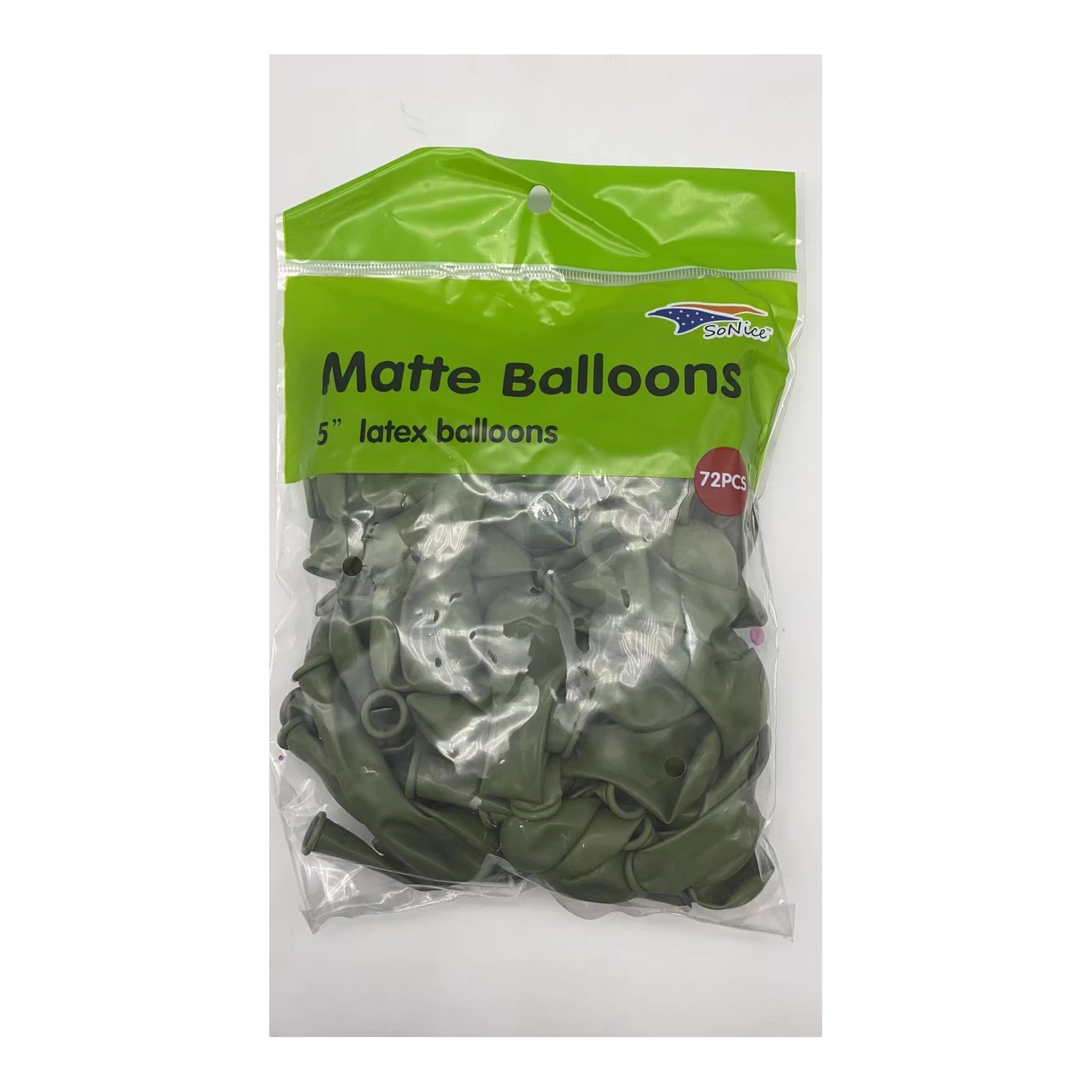 5" Balloon Matte Avocado 72 ct 96Bg/Cs