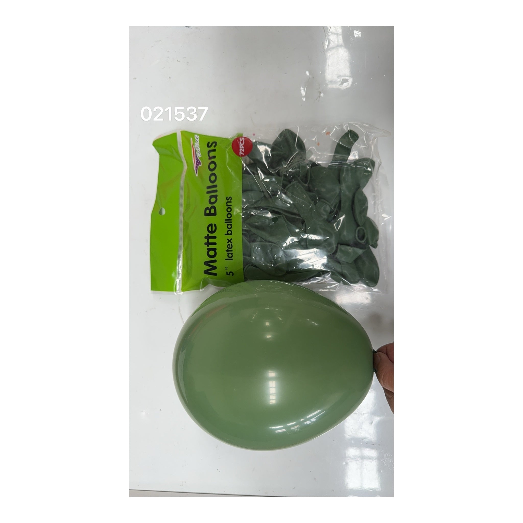 5" Balloon Matte Bean Green 72 ct 96Bg/Cs