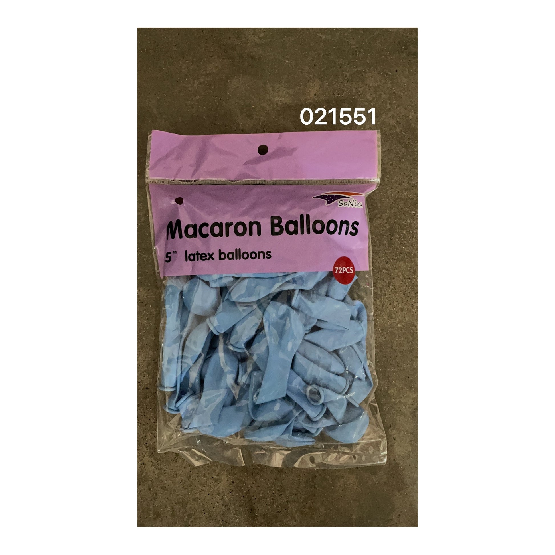 5"Macaron Balloon Blue 72 ct