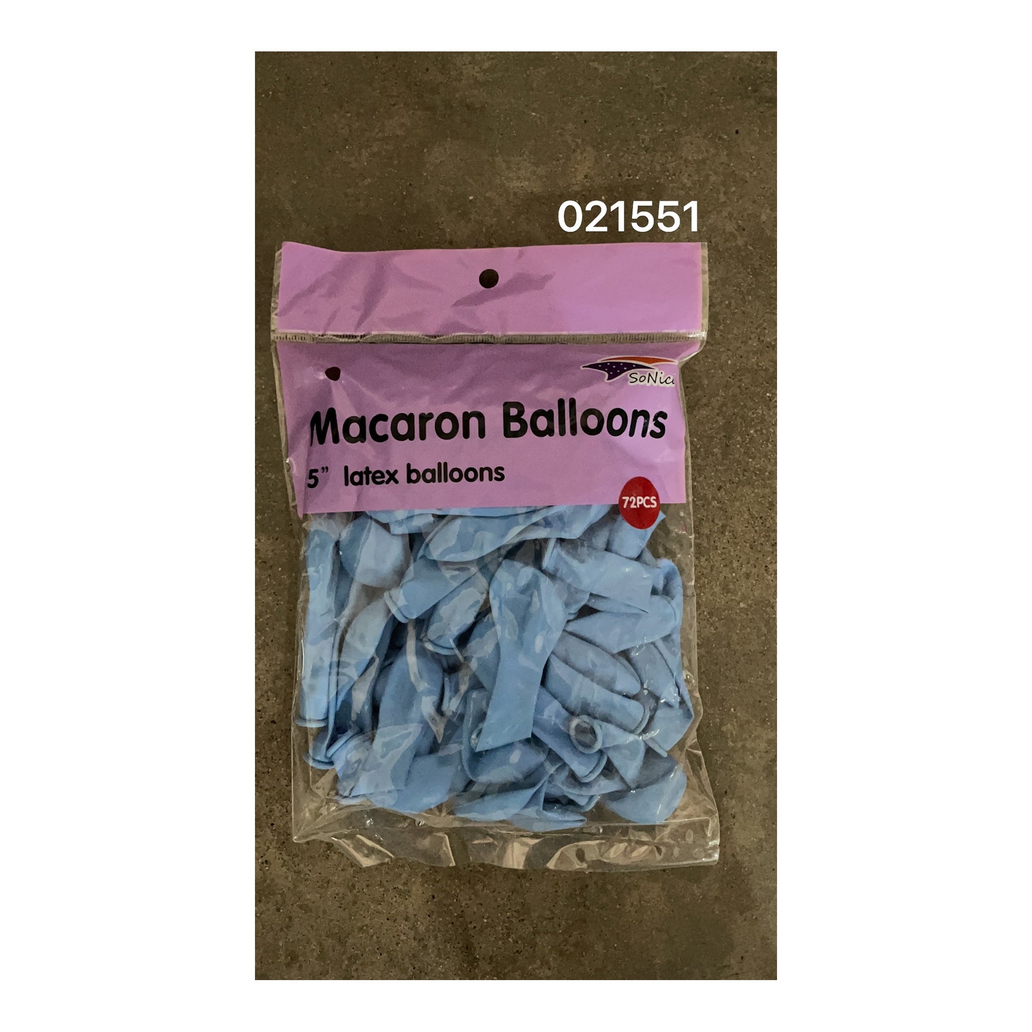 5"Macaron Balloon Blue 72 ct