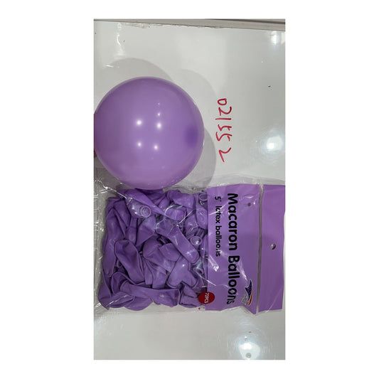 5"Macaron Balloon Purple 72 ct