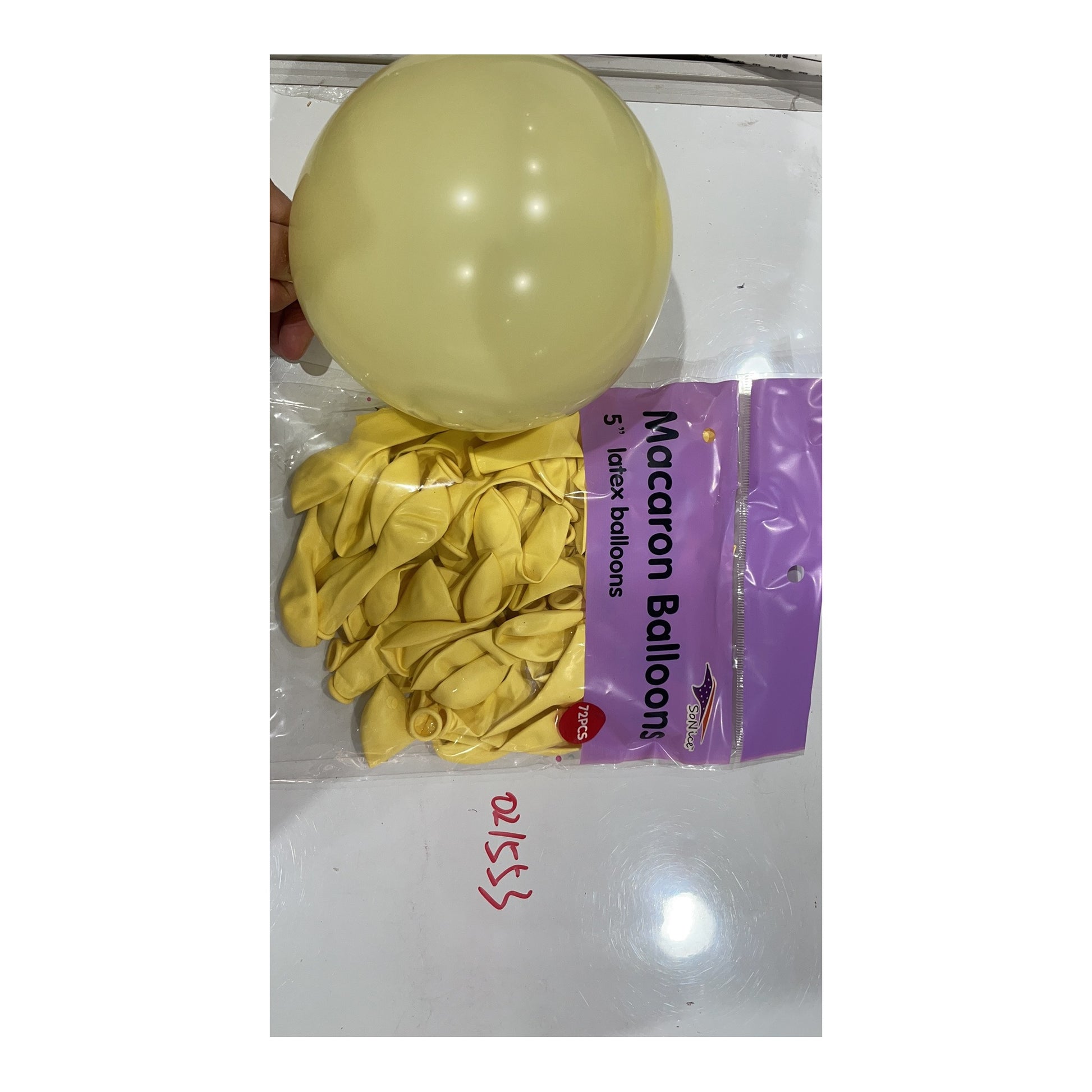 5"Macaron Balloon Yellow 72 ct