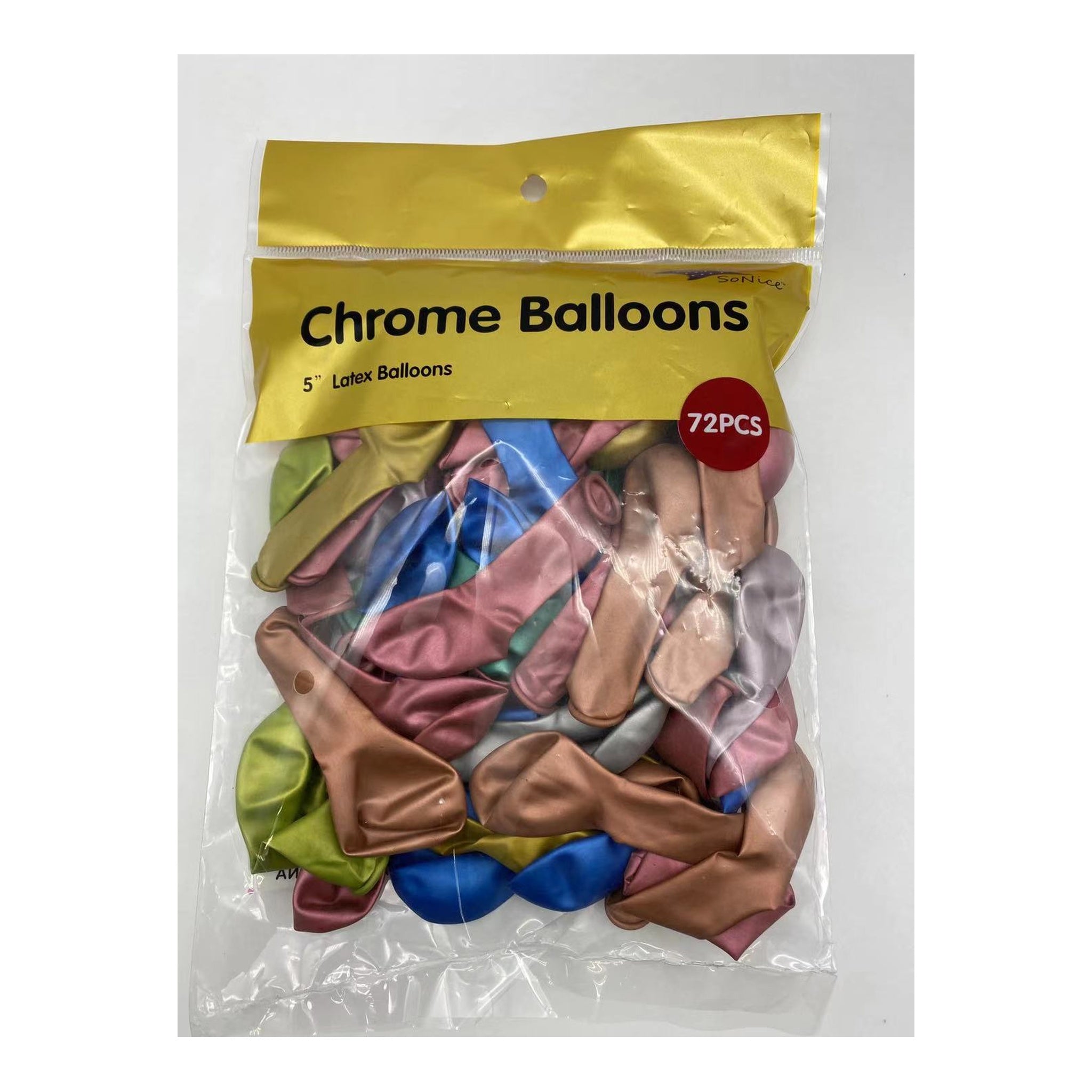5" Chrome Balloon 72 ct Mix