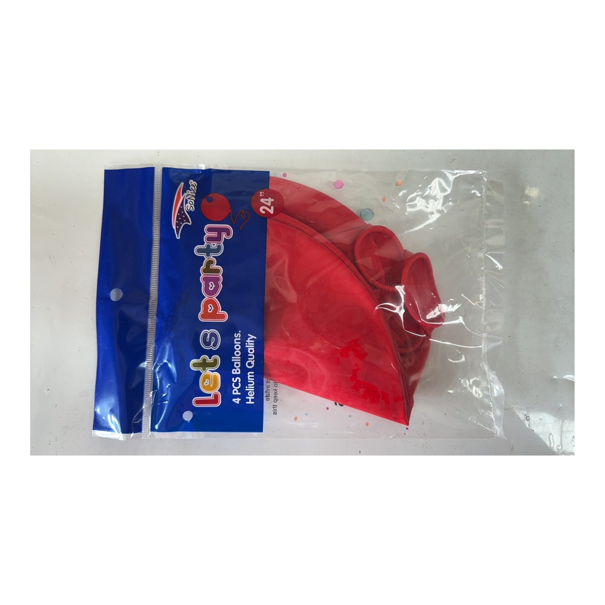 4Pc 24" Balloon Red