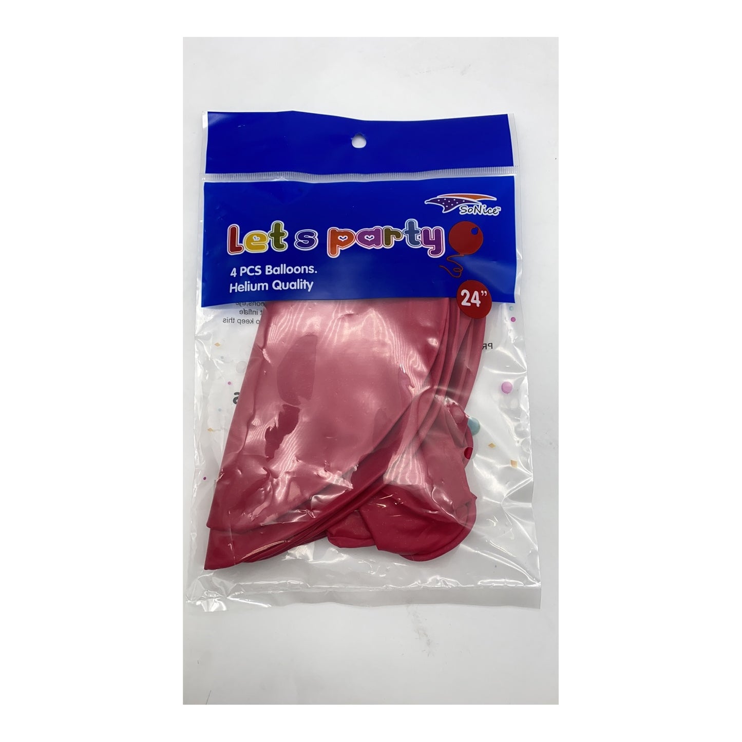 4Pc 24" Balloon Fuchsia