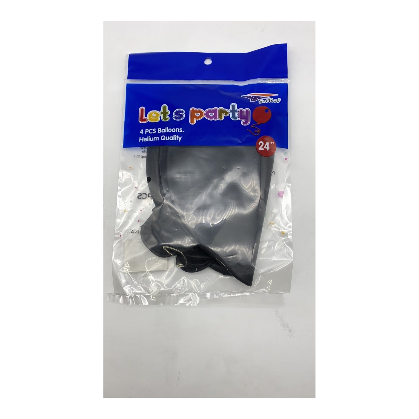 4Pc 24" Balloon Black