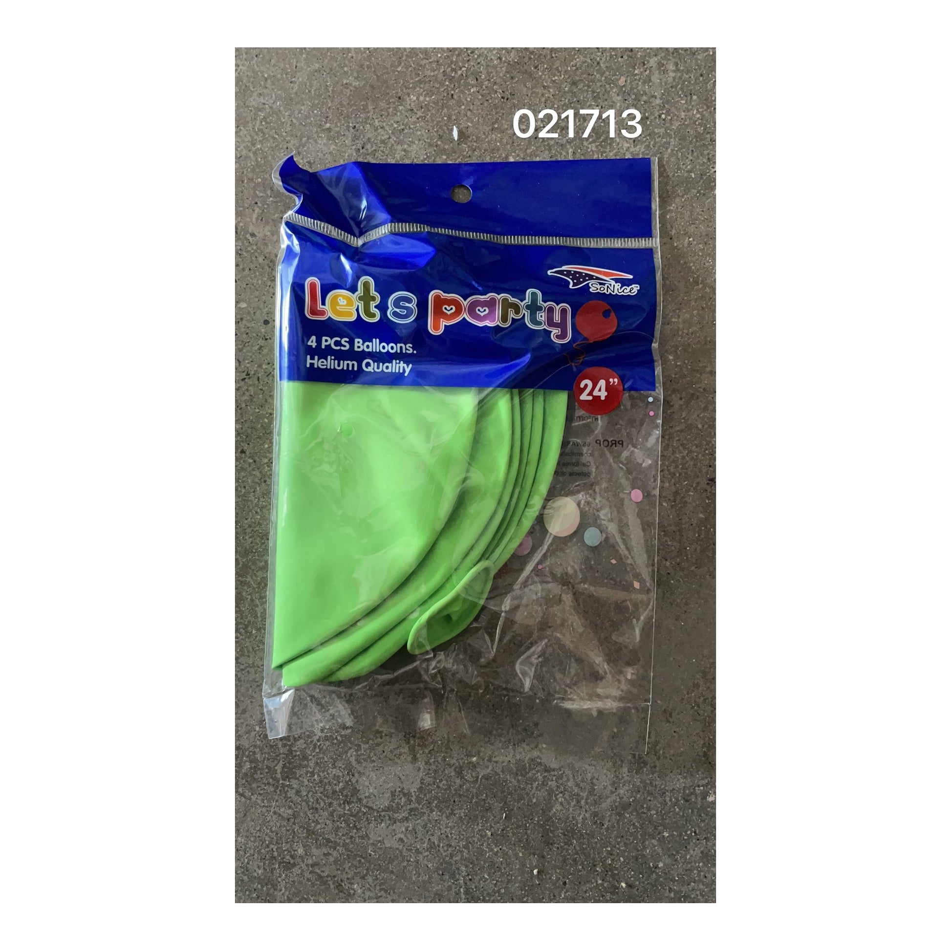 4Pc 24" Balloon Lt Green