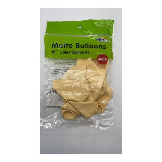 18" Matte Balloon Ivory 4 ct 120Bg/Cs