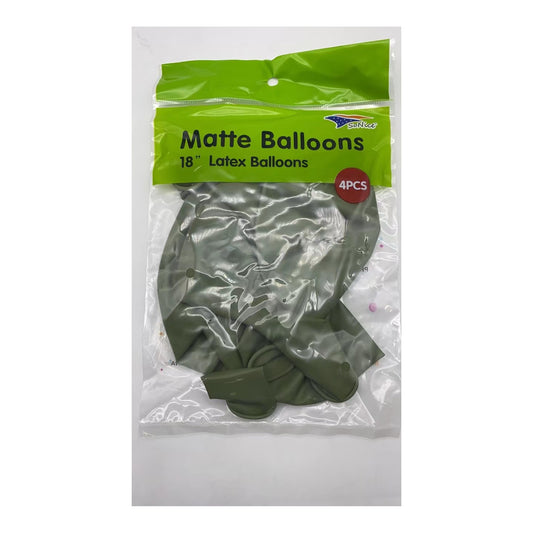 18" Matte Balloon Avocado 4 ct 120Bg/Cs
