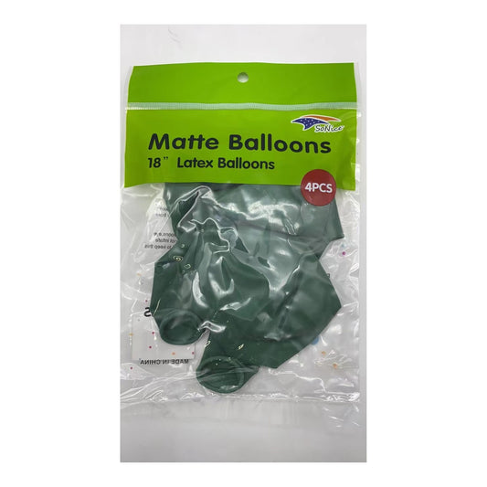 18" Matte Balloon Bean 4 ct 120Bg/Cs