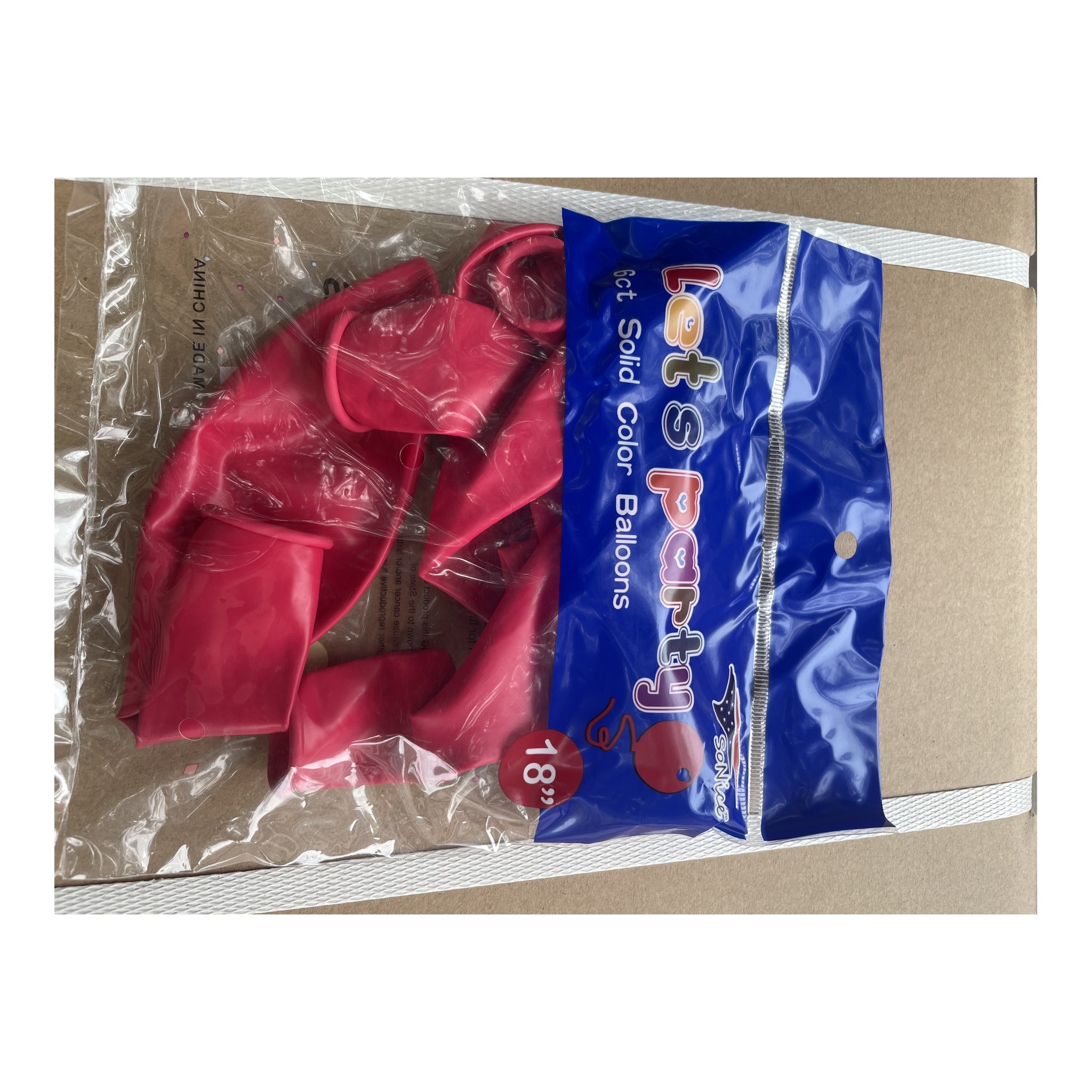 18"Balloon 6 ct Fuchsia