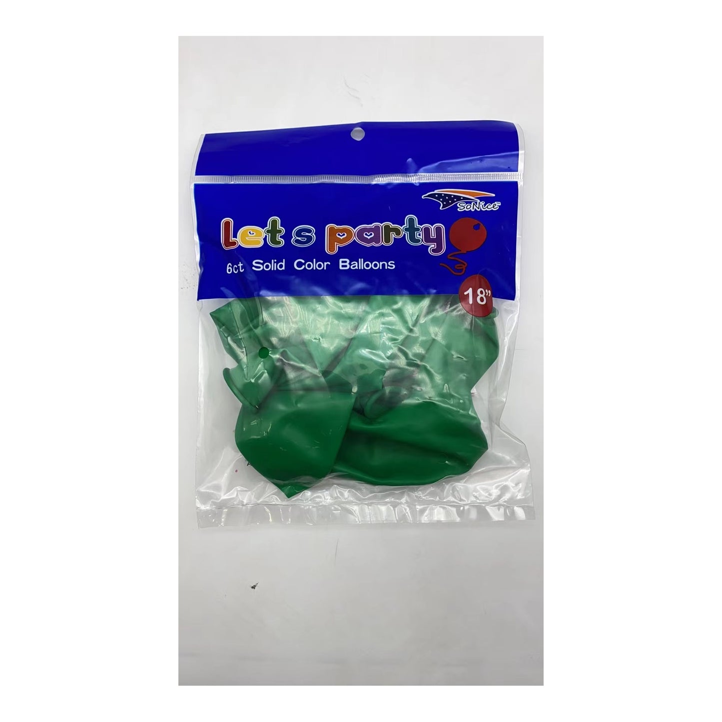 18"Balloon 6 ct Lime Green