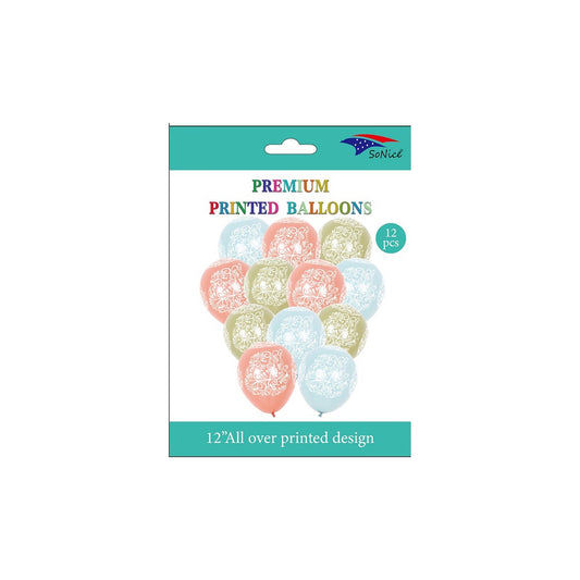 Printed Balloon 12 ct Artisanal Flower
