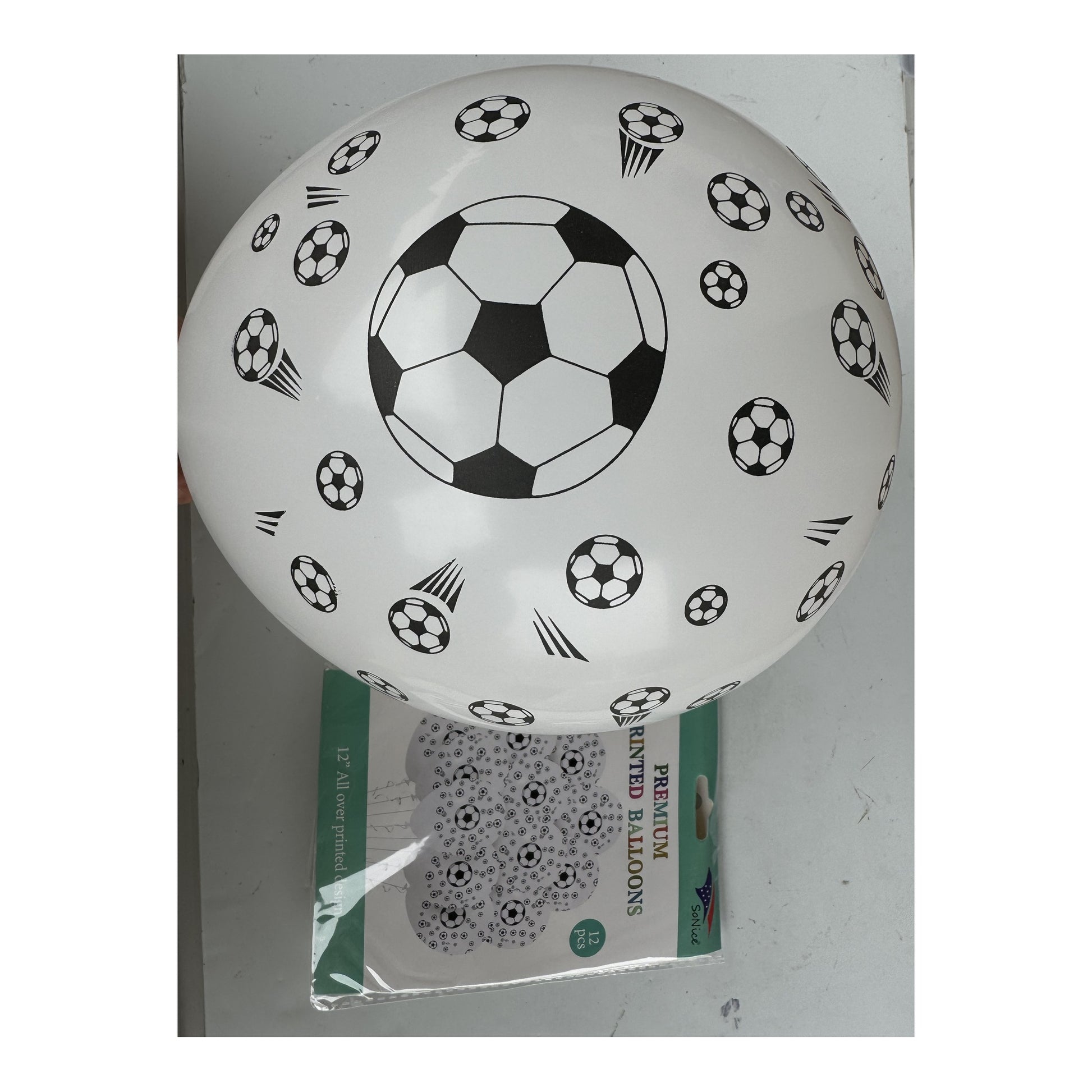 12"Printed Balloon 12 ct Soccer