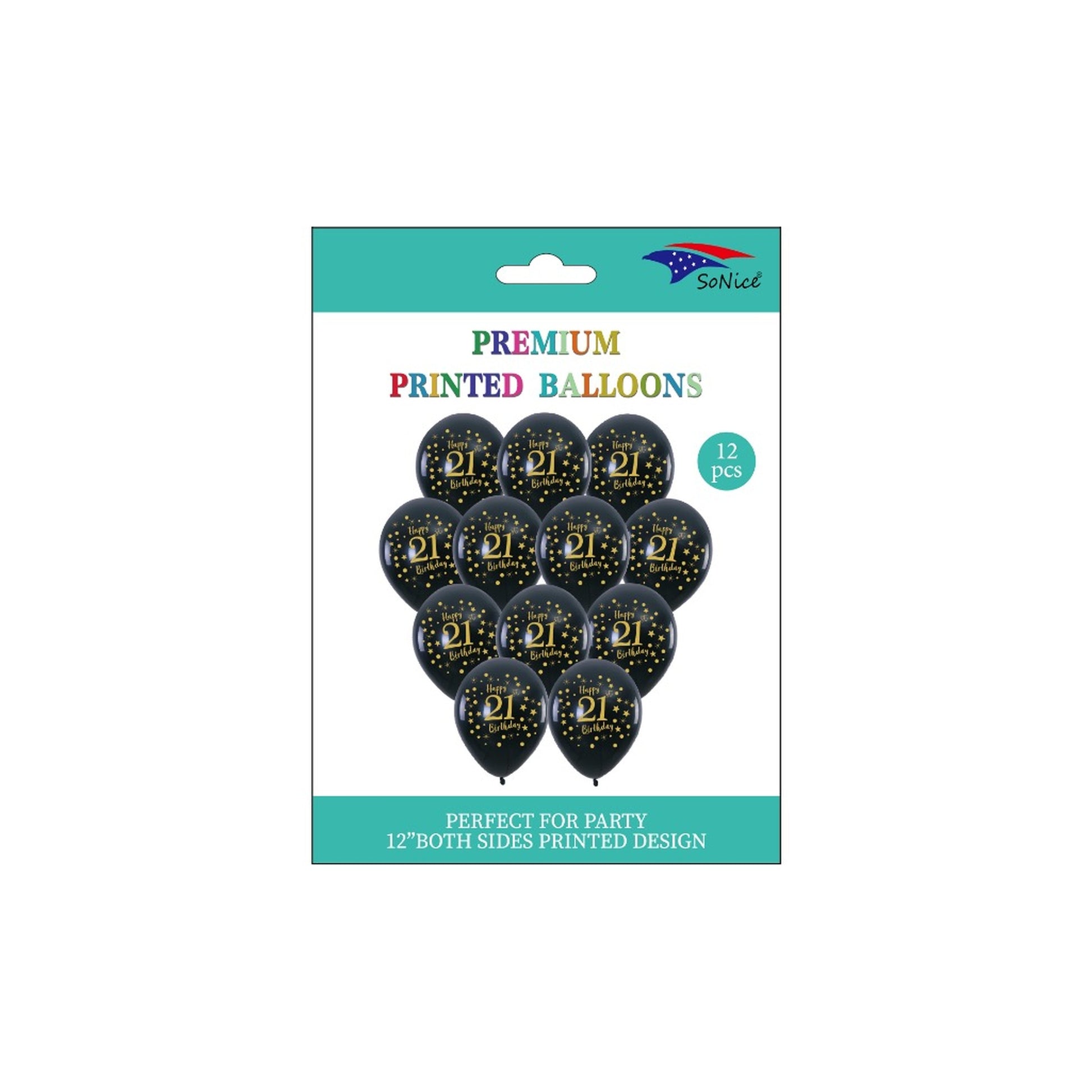 12 ct Printed Balloon Hbd21 120Pk/Cs