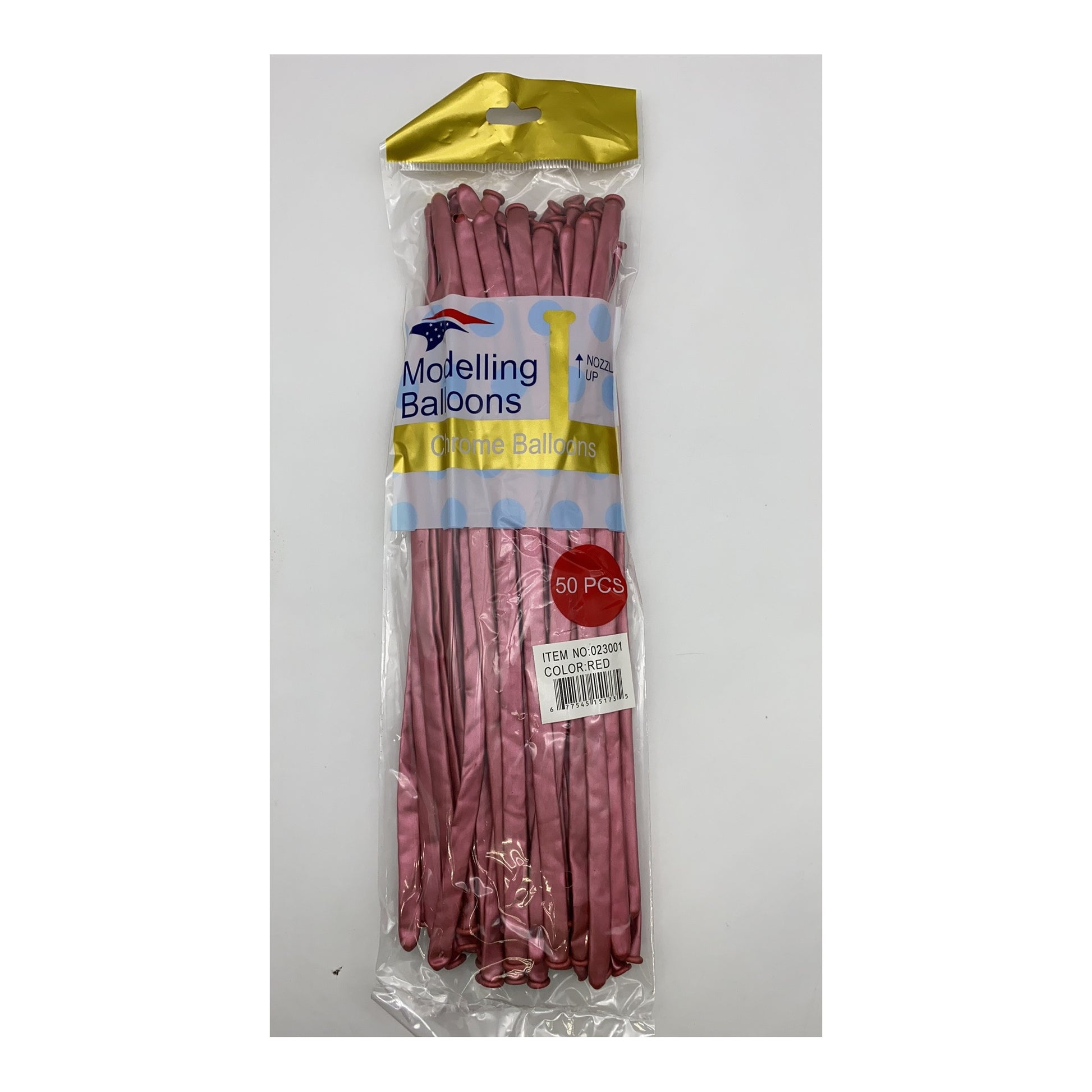 50 ct Chrome Modeling Balloon Red