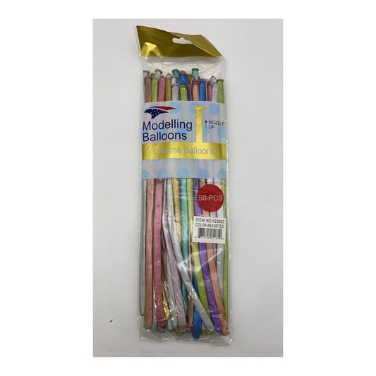 50 ct Chrome Modeling Balloon Mix