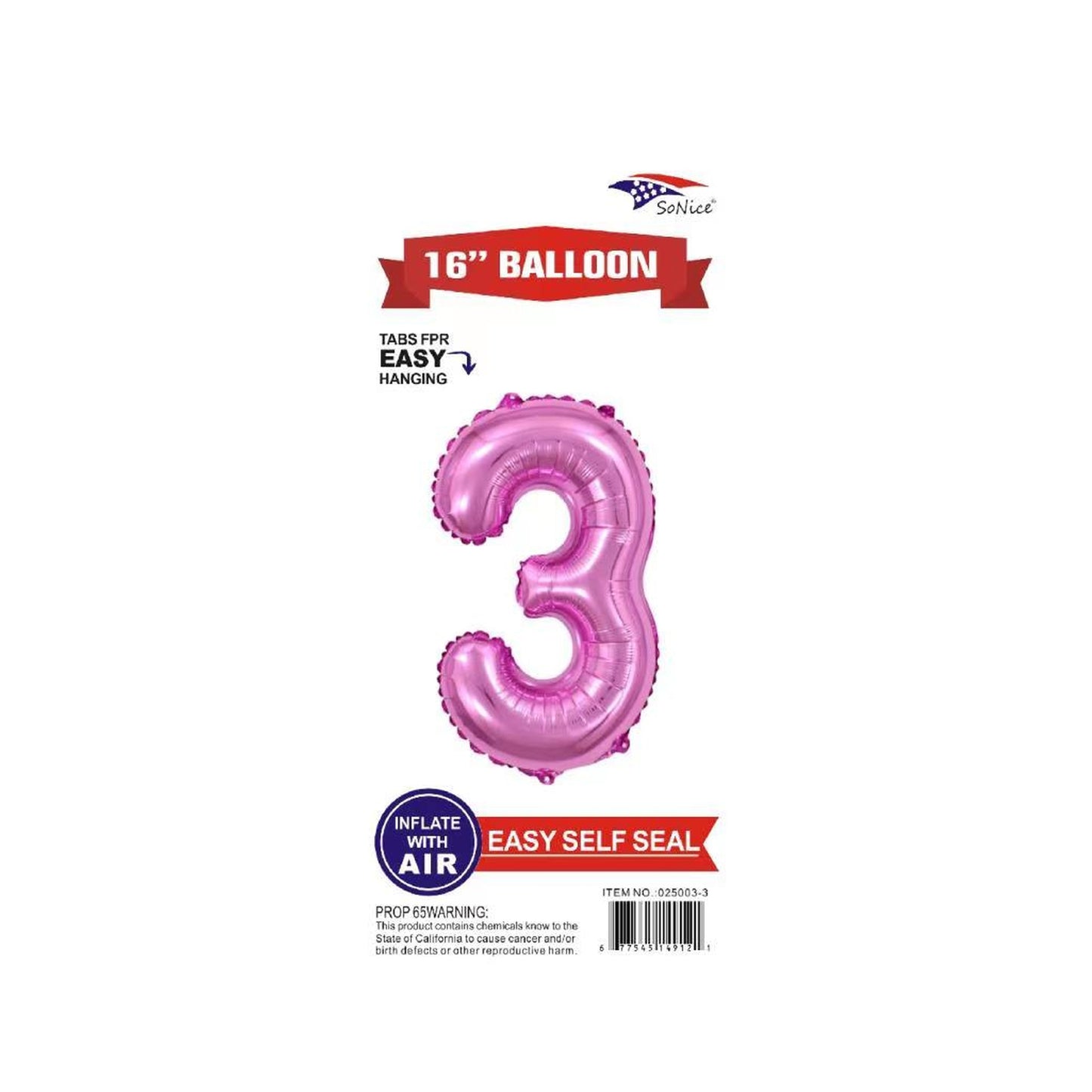 16" Foil Balloon Pink #3.