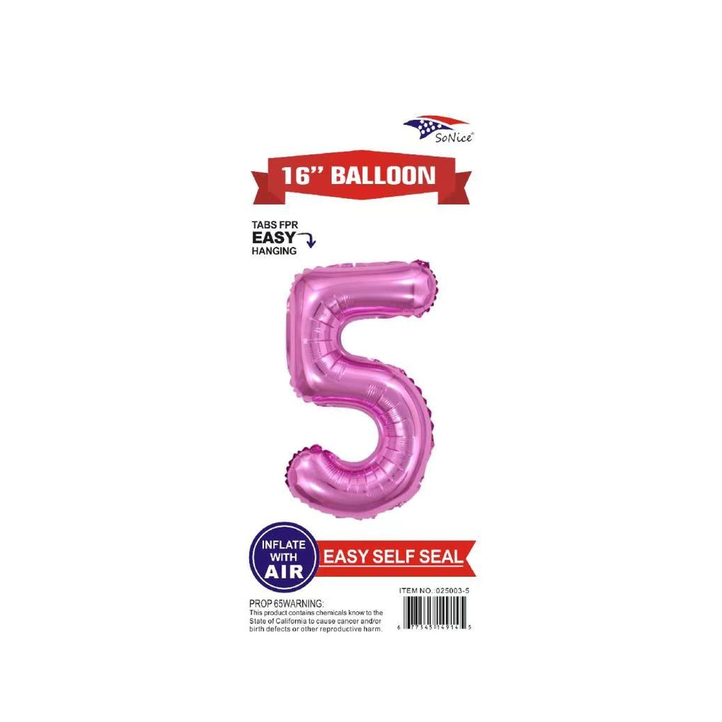 16" Foil Balloon Pink #5.
