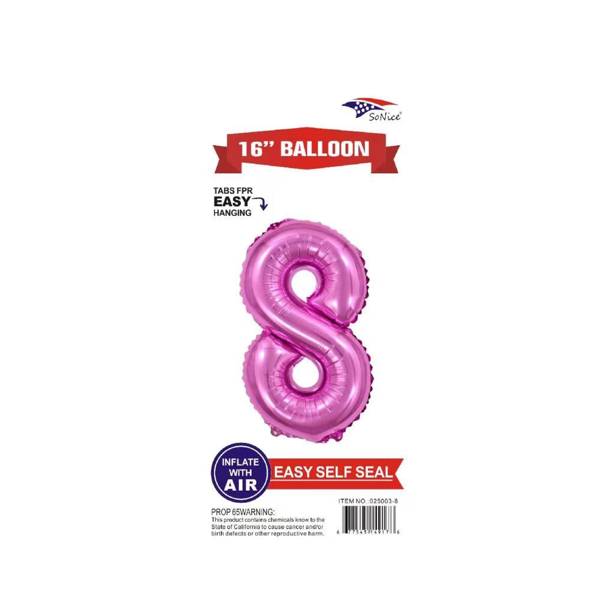 16" Foil Balloon Pink #8.