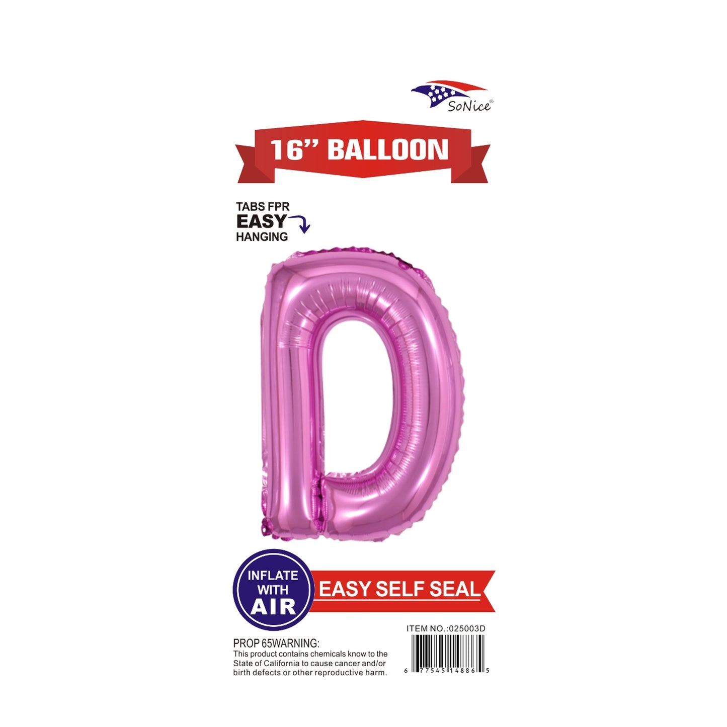 16" Foil Balloon Pink D .