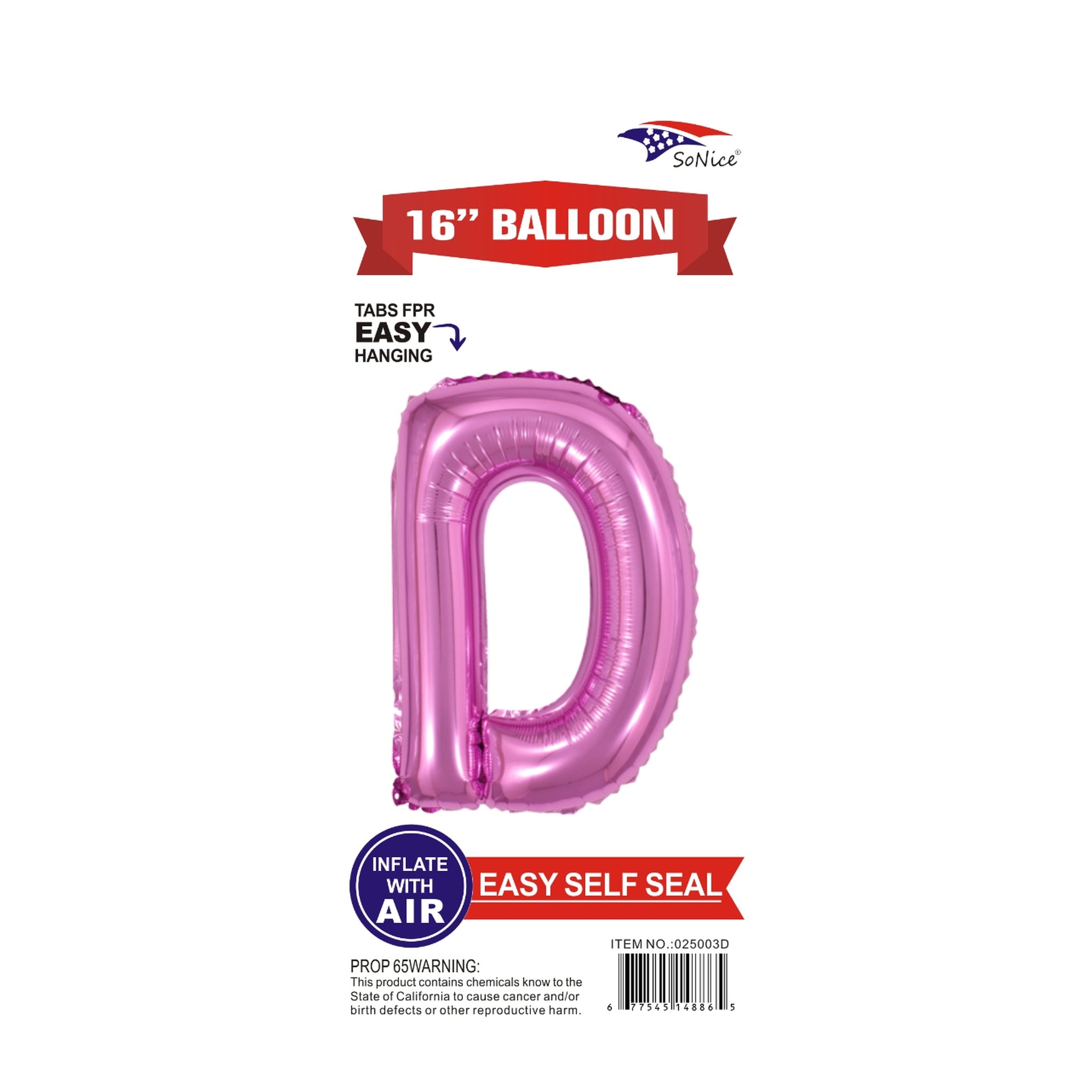16" Foil Balloon Pink D .