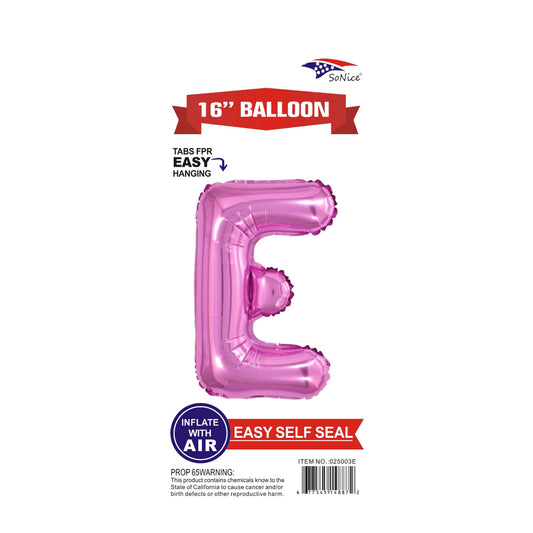 16" Foil Balloon Pink E .
