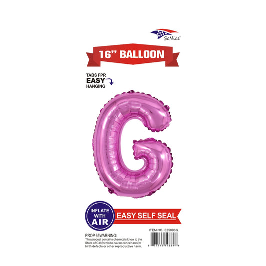 16" Foil Balloon Pink G.