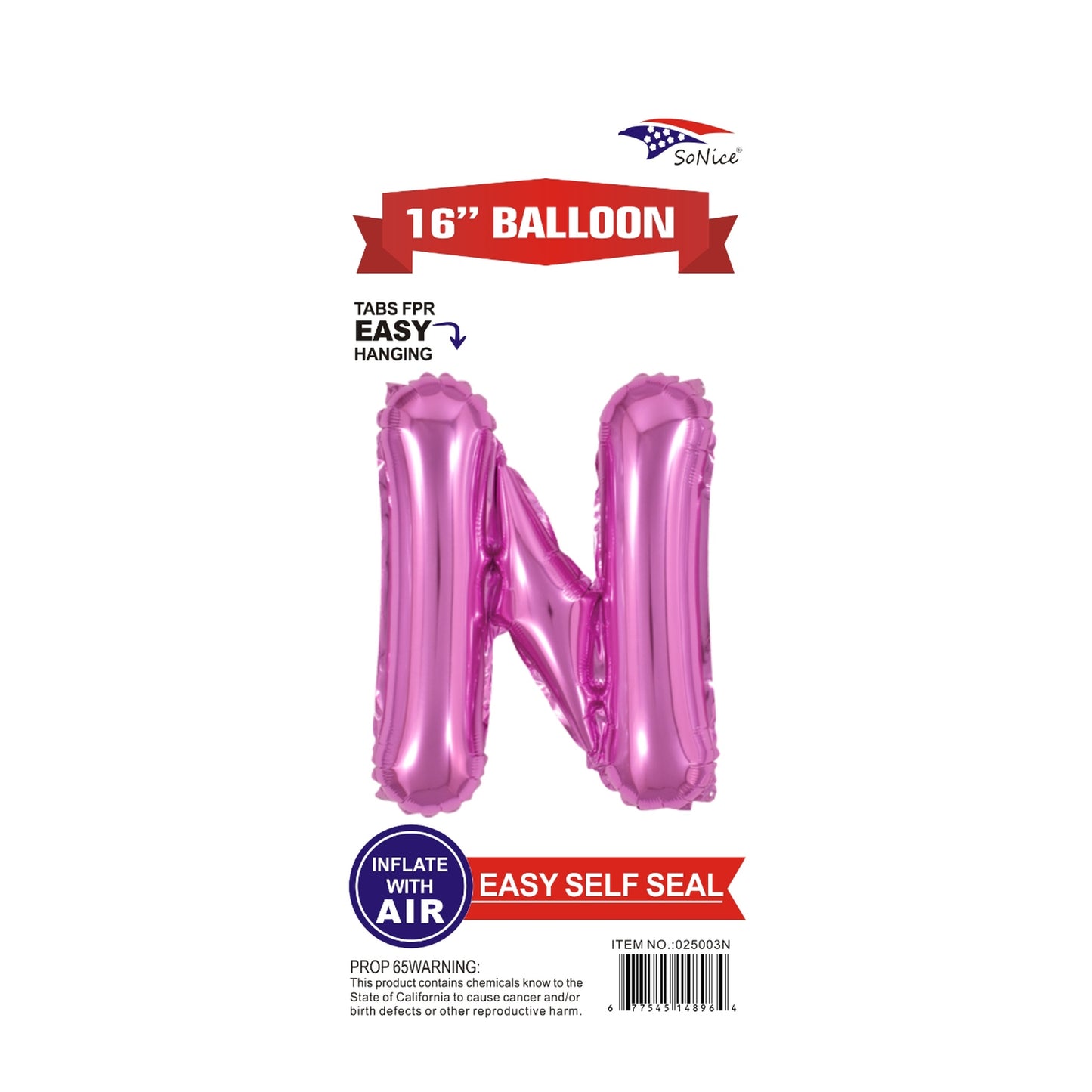 16" Foil Balloon Pink N .