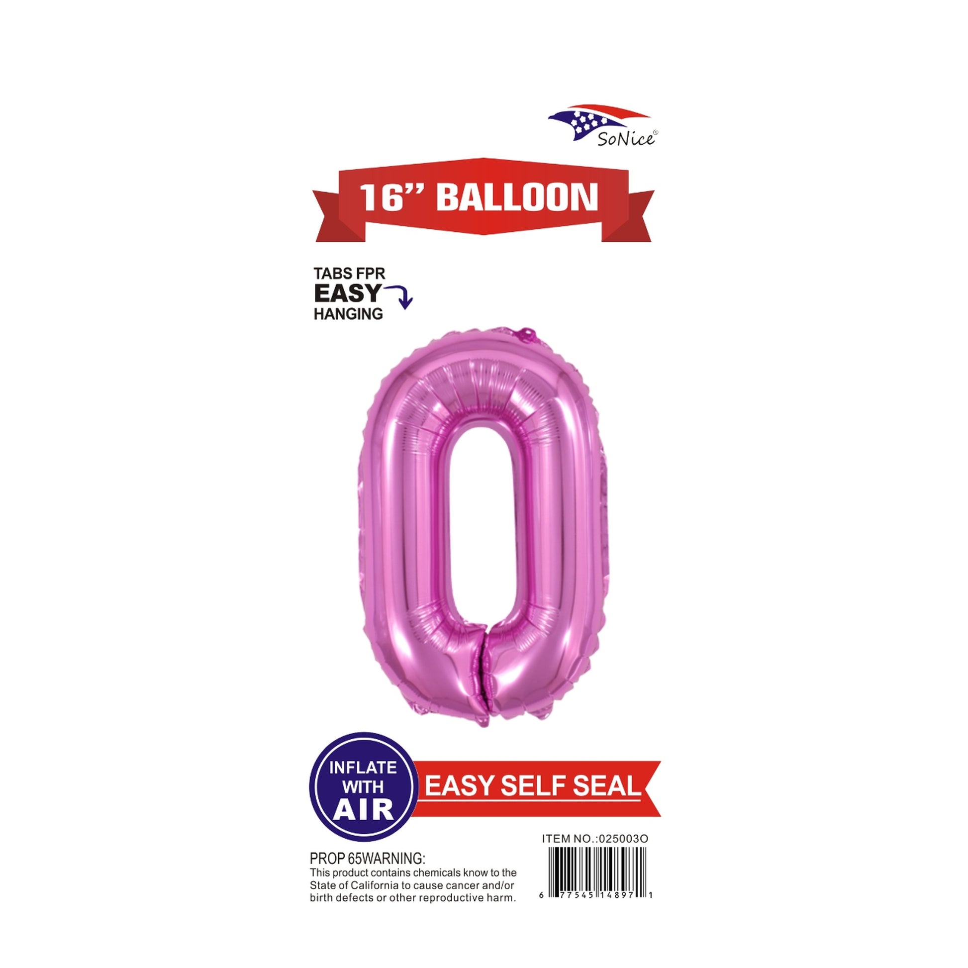 16" Foil Balloon Pink O .
