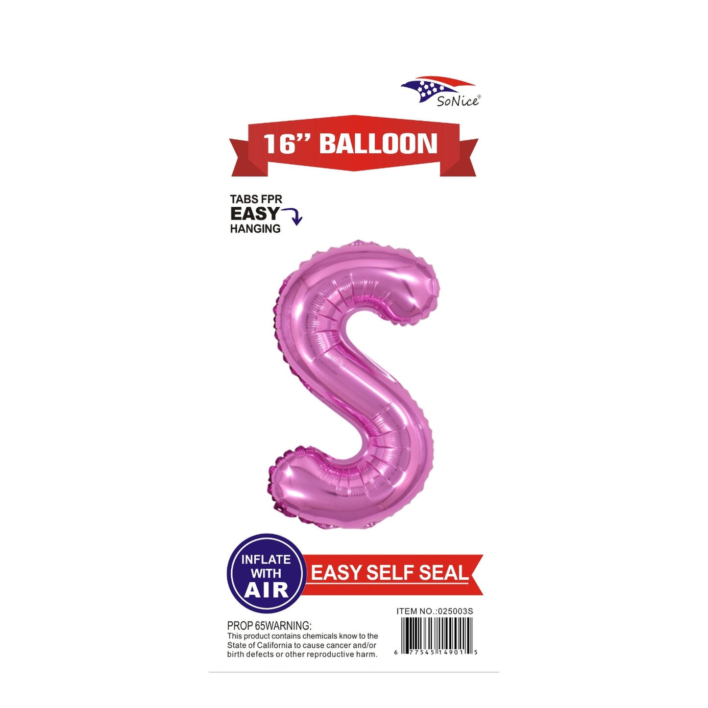 16" Foil Balloon Pink S .