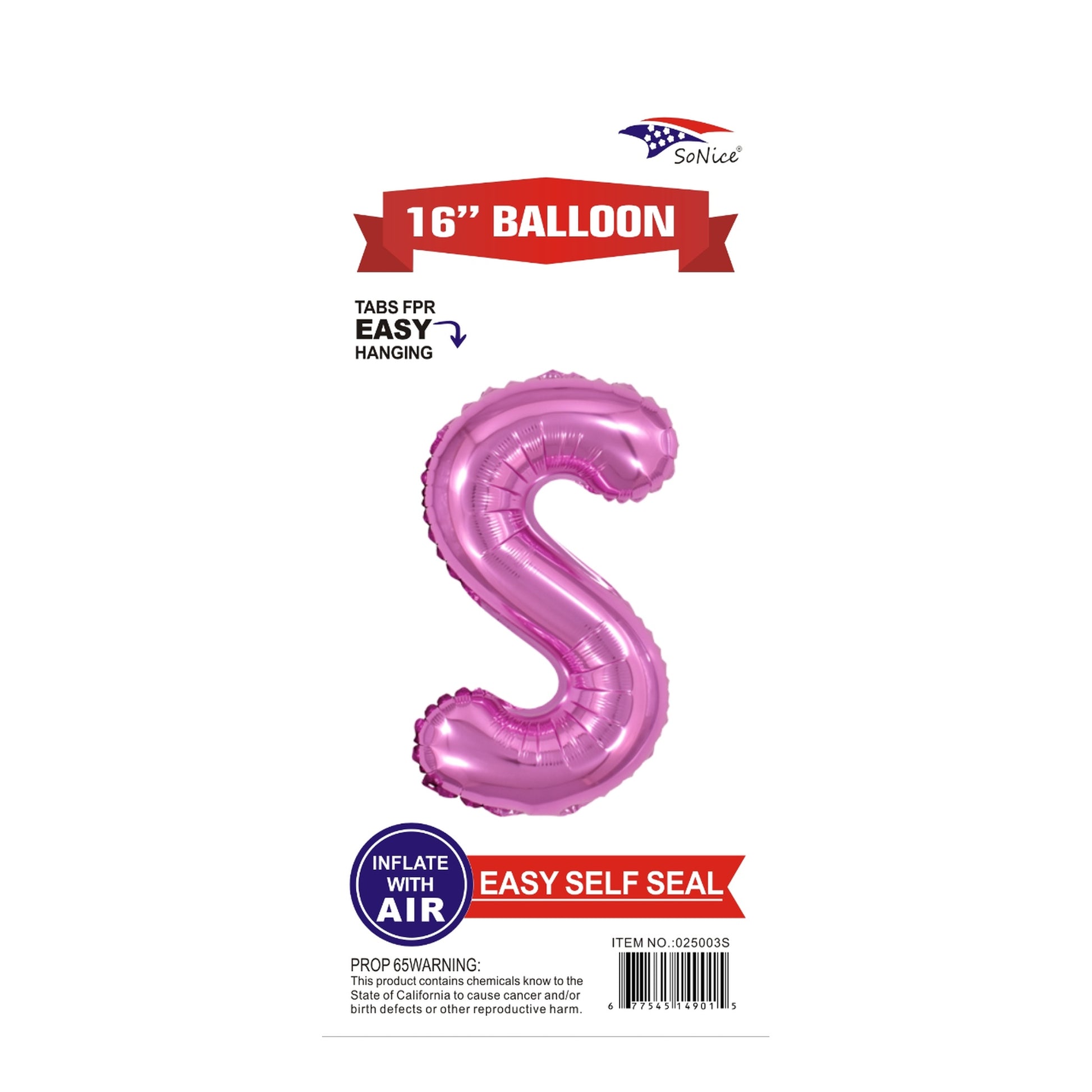 16" Foil Balloon Pink S .