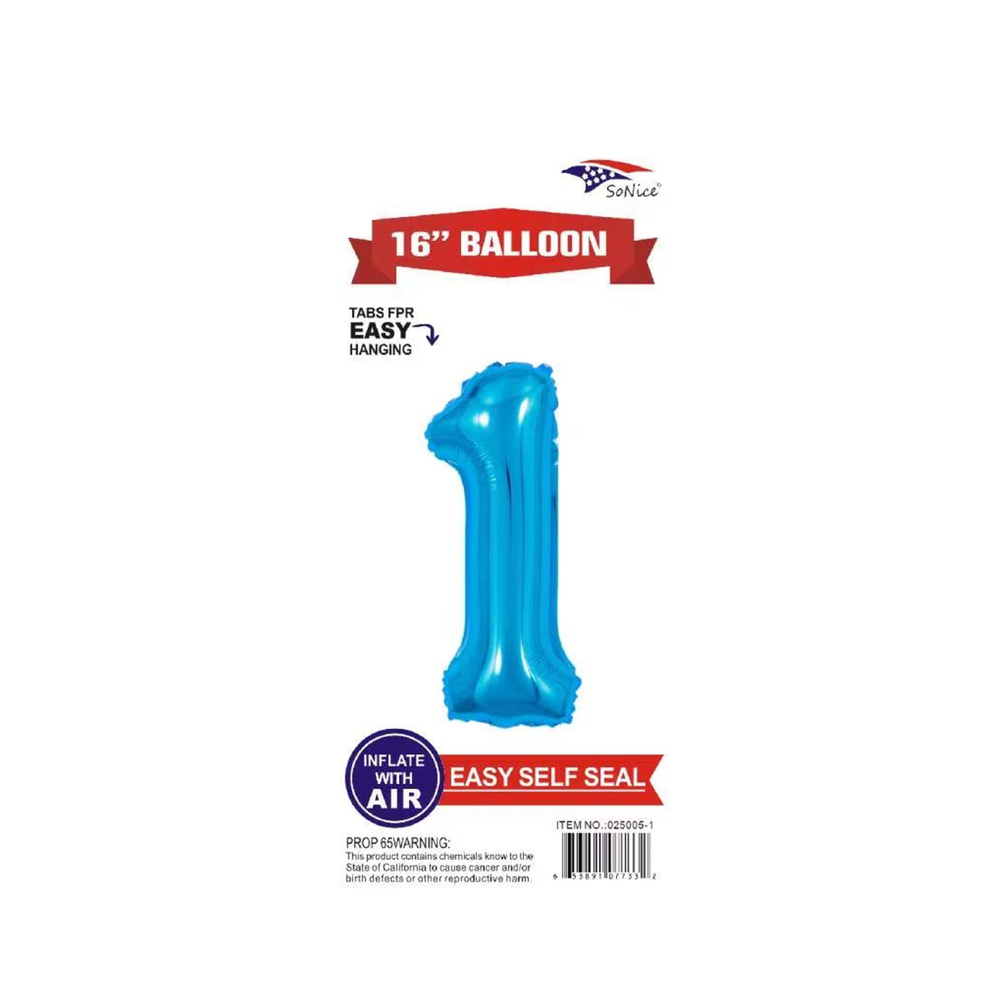 16" Foil Balloon Blue #1.