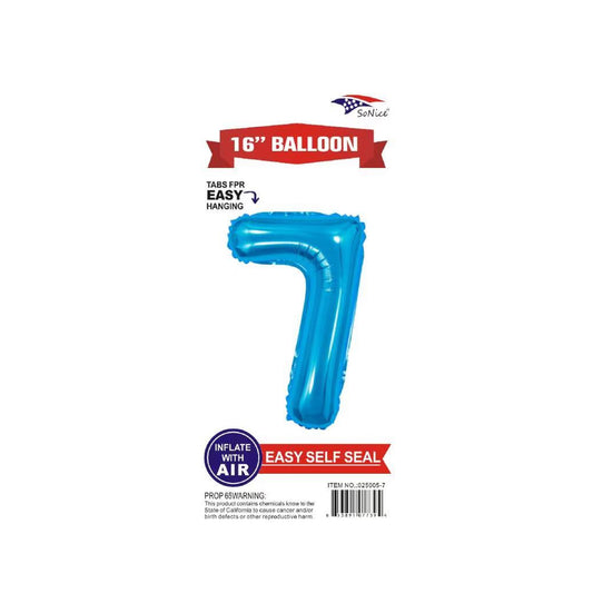 16" Foil Balloon Blue #7.